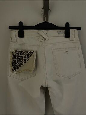 Distressed Studded Straight Leg BESS Jeans